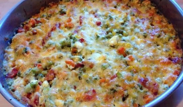 Зеленчукова запеканка с микс 4 сирена