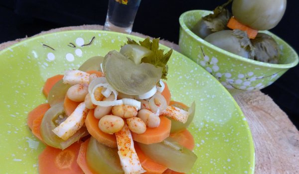 Зелени Домати и Моркови Салата