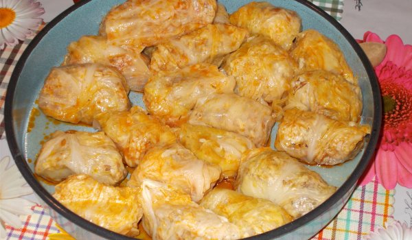 Зелеви сарми със заешка кайма и ориз