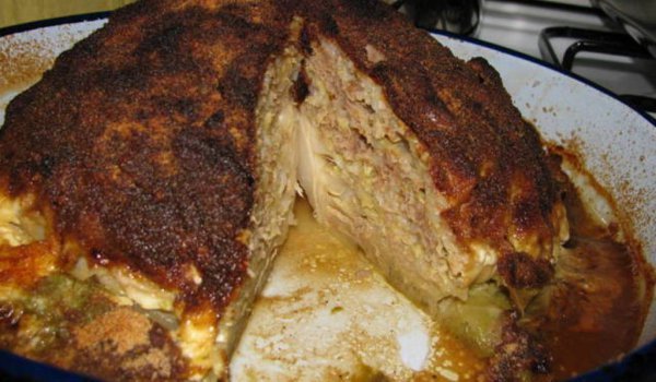 Зелка с кайма и гъби