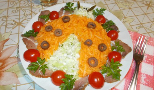 Зимна салата Калинка